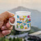 Dinosaur Print Espresso Cup - 3oz LIFESTYLE (new hand)