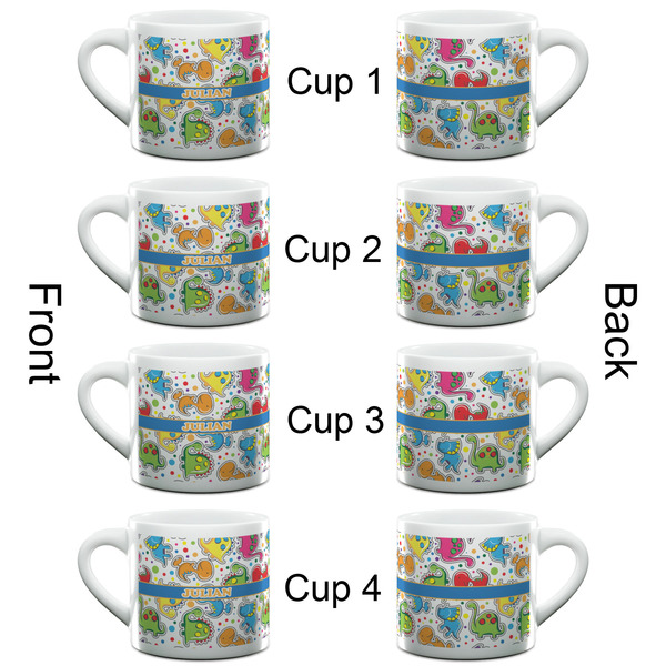 Dinosaur Print Espresso Cup - 6oz (Double Shot Set of 4) APPROVAL