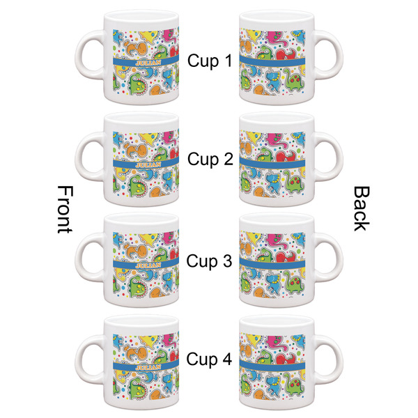 Dinosaur Print Espresso Cup Set of 4 - Apvl