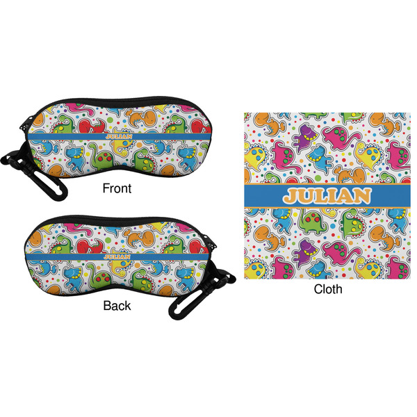 Dinosaur Print Eyeglass Case & Cloth (Approval)