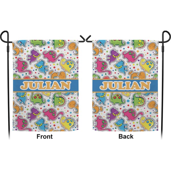 Dinosaur Print Garden Flag - Double Sided Front and Back