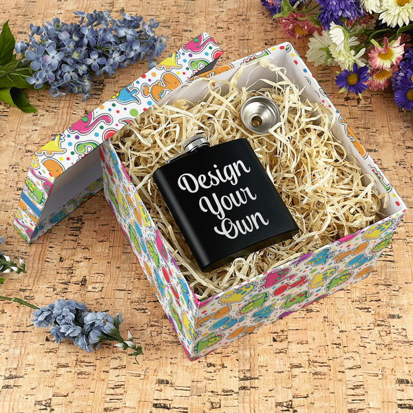 Dinosaur Print Gift Boxes with Lid - Canvas Wrapped - X-Large - In Context