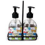 Dinosaur Print Glass Soap & Lotion Bottles (Personalized)