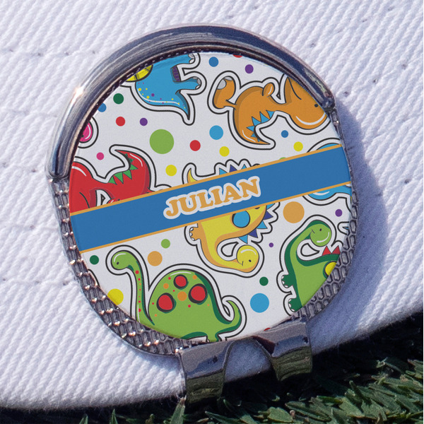 Custom Dinosaur Print Golf Ball Marker - Hat Clip