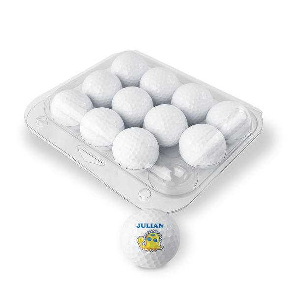 Dinosaur Print Golf Balls - Generic - Set of 12 - PACKAGING