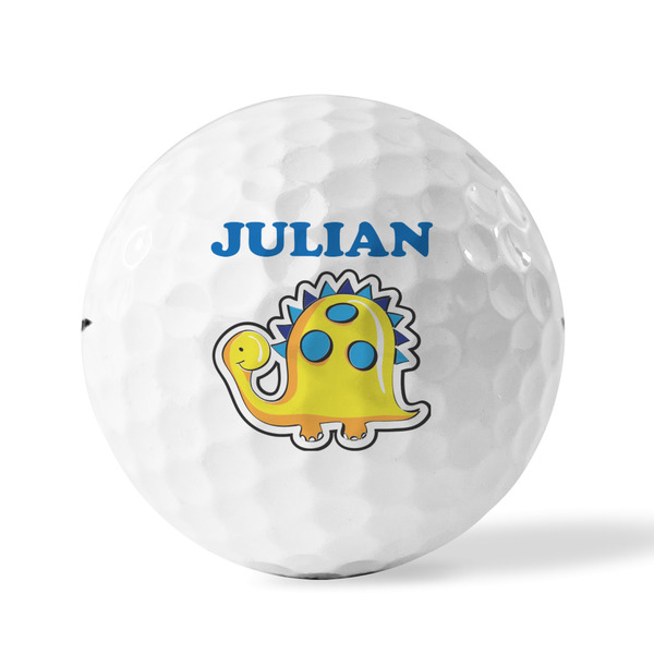 Dinosaur Print Golf Balls - Titleist - Set of 3 - FRONT