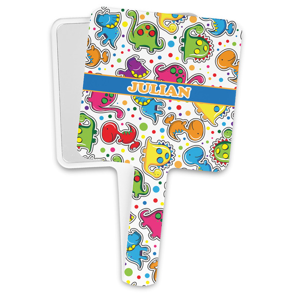 Custom Dinosaur Print Hand Mirror (Personalized)
