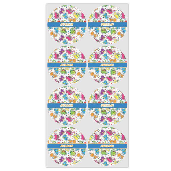 Dinosaur Print Icing Circle - Medium - Set of 8