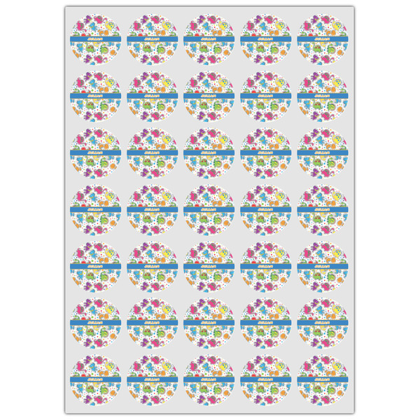 Dinosaur Print Icing Circle - XSmall - Set of 35