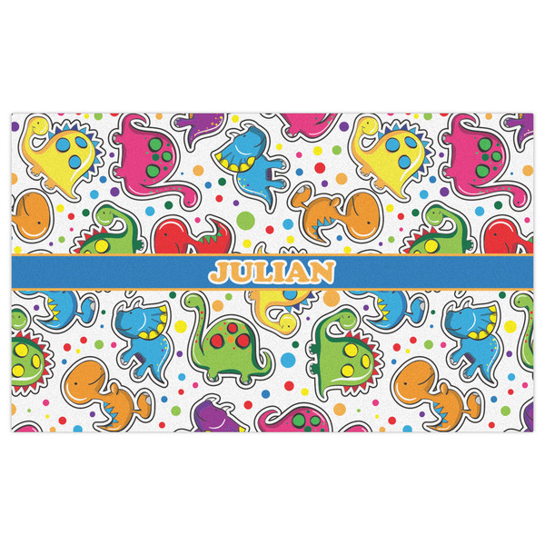 Dinosaur Print Indoor / Outdoor Rug - 3'x5' - Front Flat