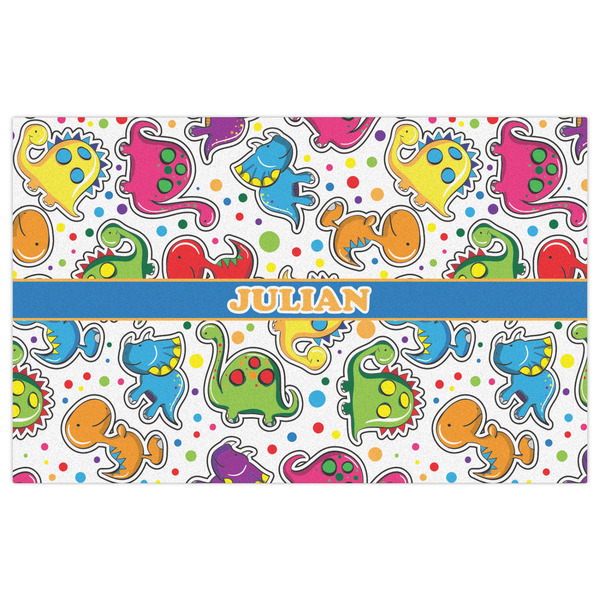 Dinosaur Print Indoor / Outdoor Rug - 5'x8' - Front Flat