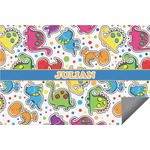 Dinosaur Print Indoor / Outdoor Rug - 6'x8' w/ Name or Text