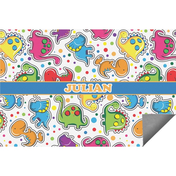 Custom Dinosaur Print Indoor / Outdoor Rug - 5'x8' (Personalized)