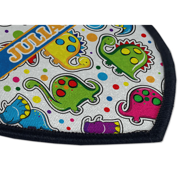 Dinosaur Print Iron on Shield 3 Detail