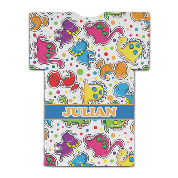 Dinosaur Print Jersey Bottle Cooler - BACK (flat)