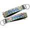 Dinosaur Print Key-chain - Metal and Nylon - Front and Back