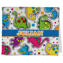 Dinosaur Print Kitchen Towel - Poly Cotton w/ Name or Text