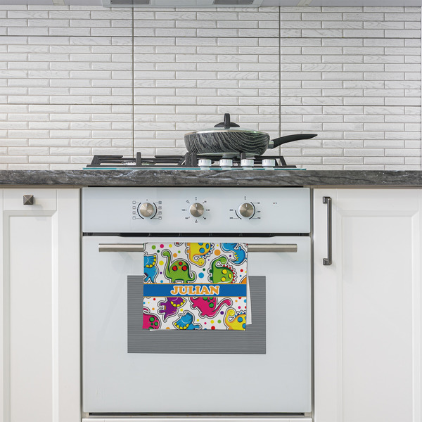 Dinosaur Print Kitchen Towel - Poly Cotton - Lifestyle