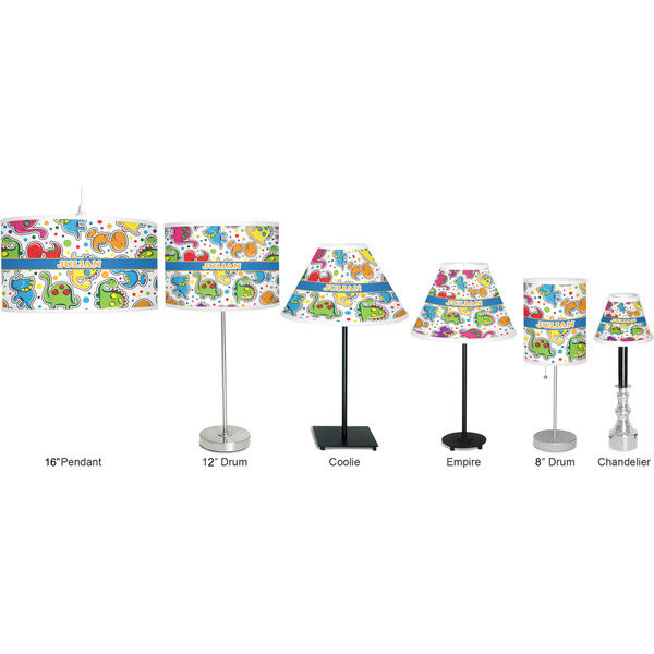 Dinosaur Print Lamp Full View Size Comparison