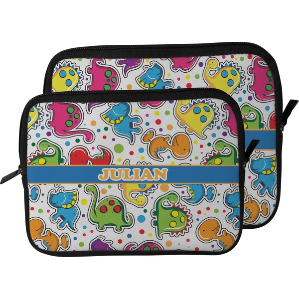 Dinosaur Print Laptop Sleeve (Size Comparison)