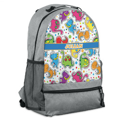 Dinosaur Print Backpack - Grey (Personalized)