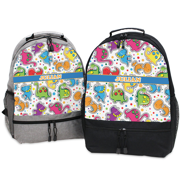 Dinosaur Print Large Backpacks - Both