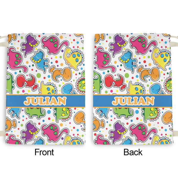 Dinosaur Print Large Laundry Bag - Front & Back View