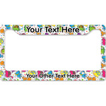 Dinosaur Print License Plate Frame - Style B (Personalized)