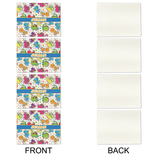 Dinosaur Print Linen Placemat - APPROVAL Set of 4 (single sided)