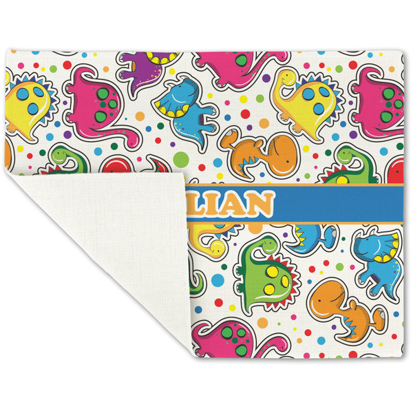 Dinosaur Print Linen Placemat - Folded Corner (single side)