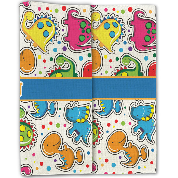 Dinosaur Print Linen Placemat - Folded Half (double sided)