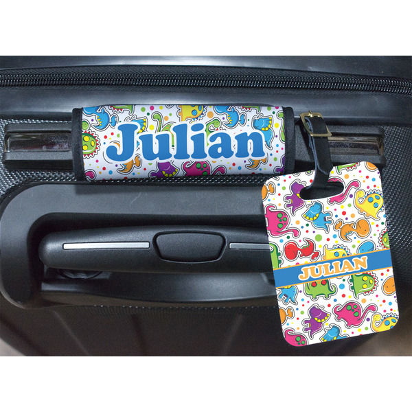 Dinosaur Print Luggage Wrap & Tag