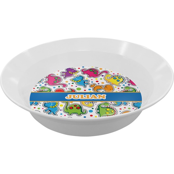 Custom Dinosaur Print Melamine Bowl (Personalized)