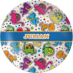 Dinosaur Print Melamine Plate (Personalized)