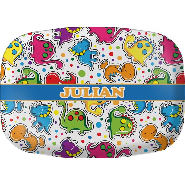Custom Dinosaur Print Melamine Platter (Personalized)