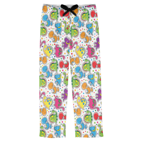 Custom Dinosaur Print Mens Pajama Pants - L