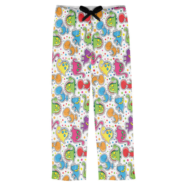 Custom Dinosaur Print Mens Pajama Pants - S