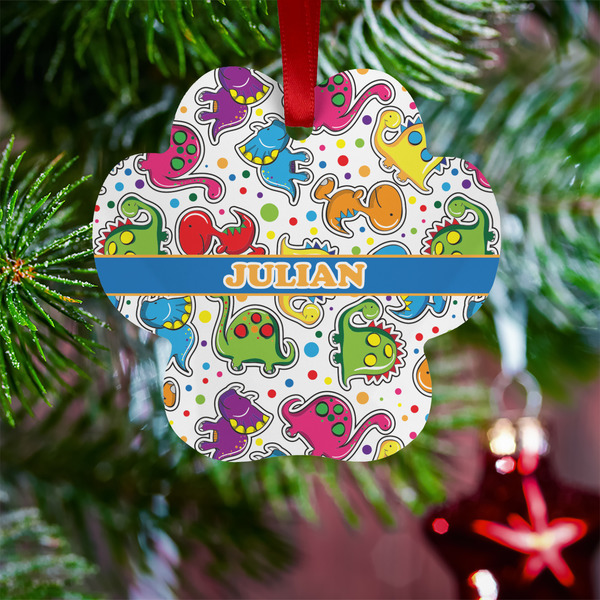 Dinosaur Print Metal Paw Ornament - Lifestyle