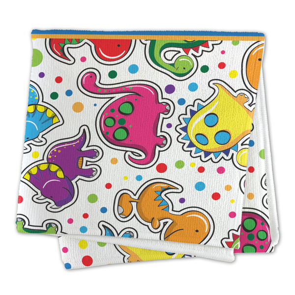 Dinosaur Print Microfiber Dish Rag - FOLDED (square)