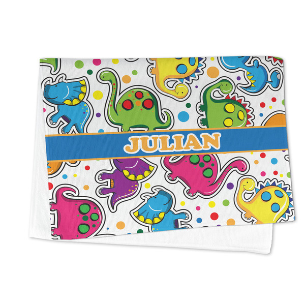 Dinosaur Print Microfiber Dish Towel - FOLDED HALF