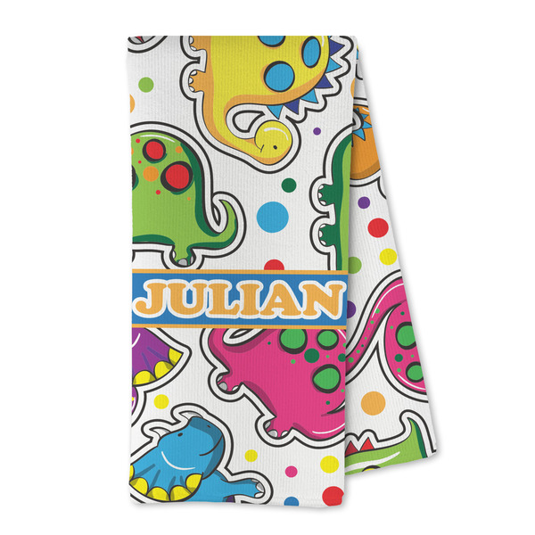 Custom Dinosaur Print Kitchen Towel - Microfiber (Personalized)