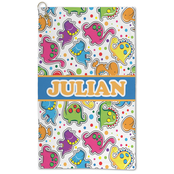 Custom Dinosaur Print Microfiber Golf Towel - Large (Personalized)