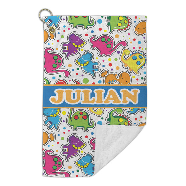 Dinosaur Print Microfiber Golf Towels Small - FRONT FOLDED