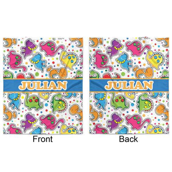 Dinosaur Print Minky Blanket - 50"x60" - Double Sided - Front & Back