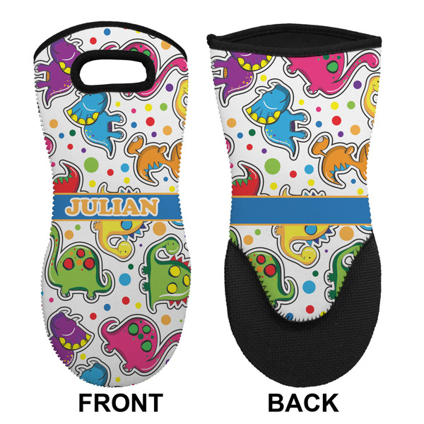 Dinosaur Print Neoprene Oven Mitt (Front & Back)