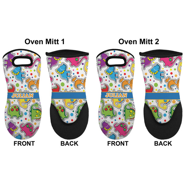 Dinosaur Print Neoprene Oven Mitt - Set of 2 - Approval