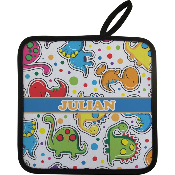 Custom Dinosaur Print Pot Holder w/ Name or Text