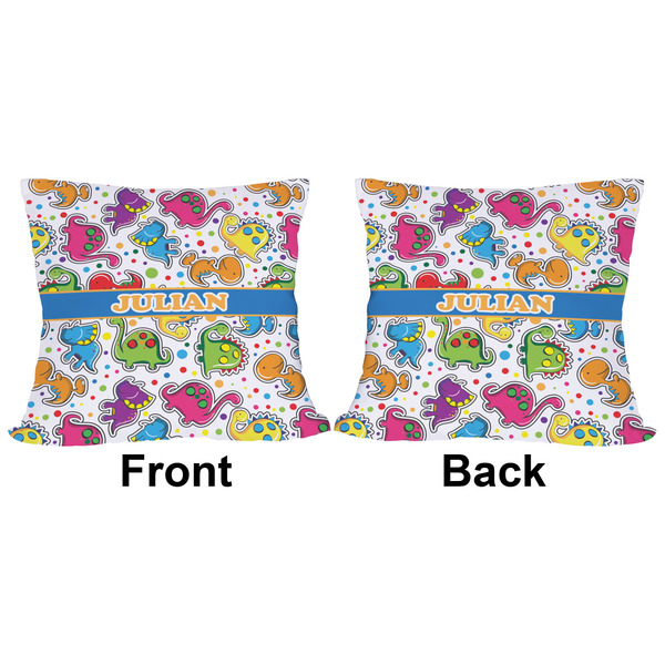 Dinosaur Print Outdoor Pillow - 16x16