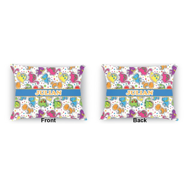 Dinosaur Print  Outdoor Rectangular Throw Pillow (Front and Back)