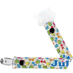 Dinosaur Print Pacifier Clip (Personalized)